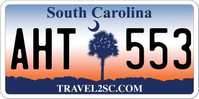 SC license plate AHT553
