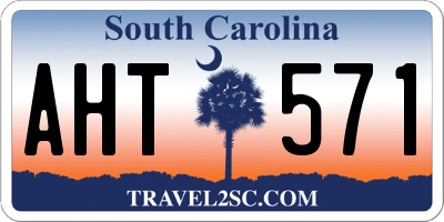 SC license plate AHT571