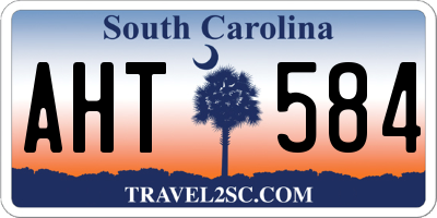 SC license plate AHT584