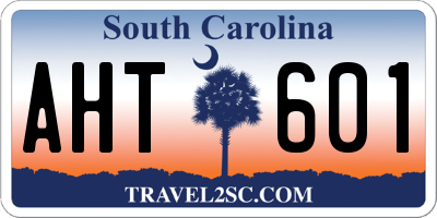 SC license plate AHT601