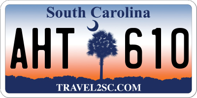 SC license plate AHT610