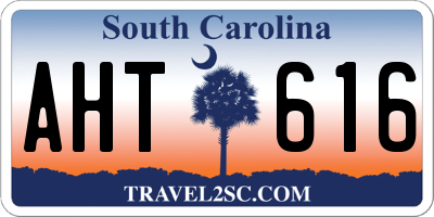 SC license plate AHT616