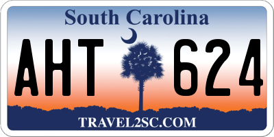 SC license plate AHT624