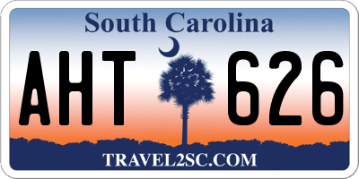 SC license plate AHT626