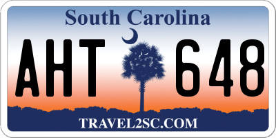 SC license plate AHT648