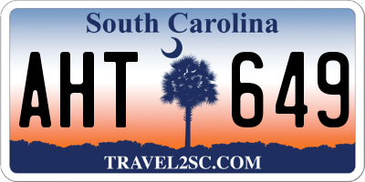 SC license plate AHT649