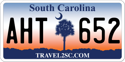 SC license plate AHT652