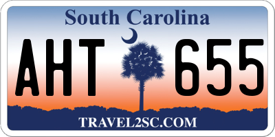 SC license plate AHT655