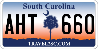 SC license plate AHT660
