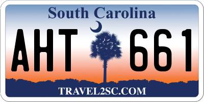 SC license plate AHT661