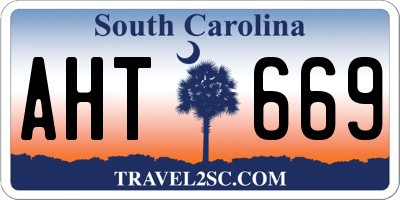 SC license plate AHT669