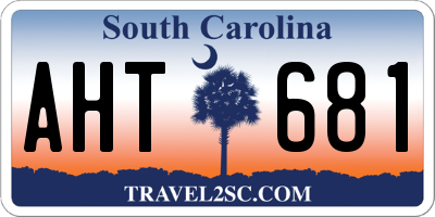 SC license plate AHT681