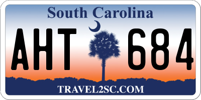 SC license plate AHT684