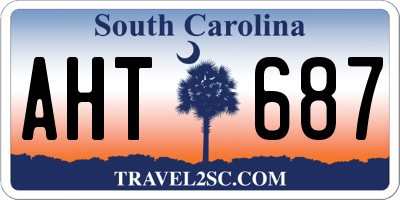 SC license plate AHT687
