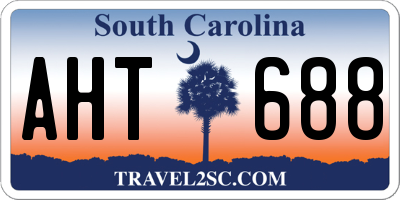 SC license plate AHT688