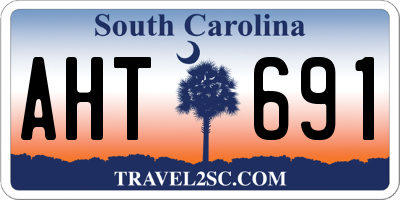 SC license plate AHT691