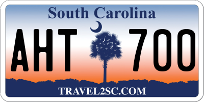 SC license plate AHT700