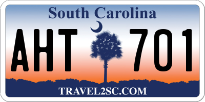 SC license plate AHT701