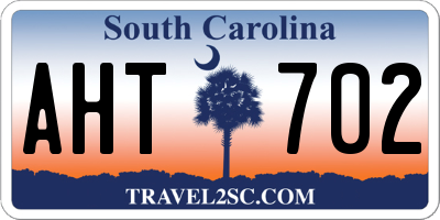 SC license plate AHT702