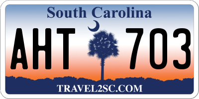 SC license plate AHT703