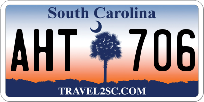 SC license plate AHT706