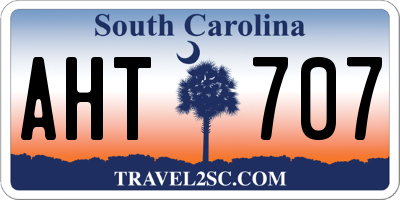 SC license plate AHT707