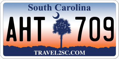 SC license plate AHT709