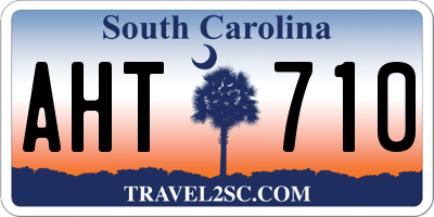SC license plate AHT710