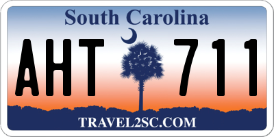 SC license plate AHT711