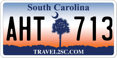 SC license plate AHT713