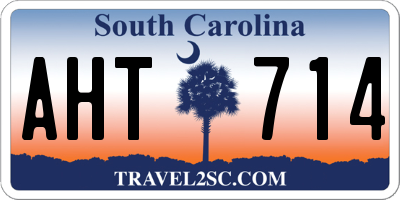 SC license plate AHT714