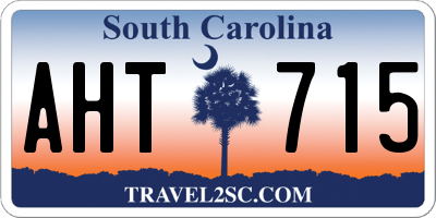 SC license plate AHT715