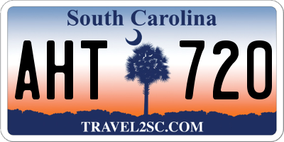 SC license plate AHT720