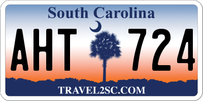 SC license plate AHT724