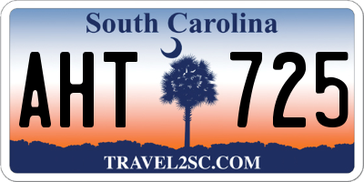 SC license plate AHT725