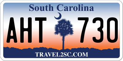 SC license plate AHT730