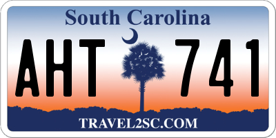 SC license plate AHT741