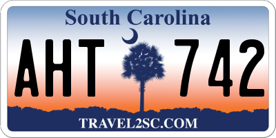 SC license plate AHT742
