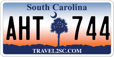 SC license plate AHT744