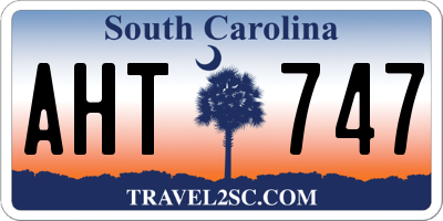 SC license plate AHT747