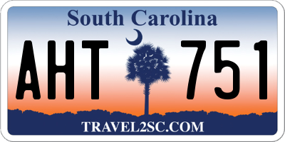 SC license plate AHT751
