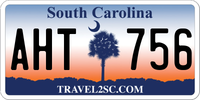 SC license plate AHT756