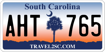SC license plate AHT765