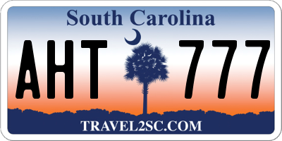 SC license plate AHT777