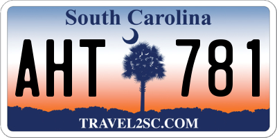SC license plate AHT781