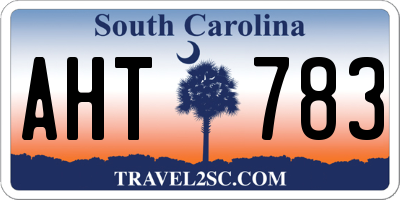 SC license plate AHT783