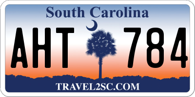 SC license plate AHT784