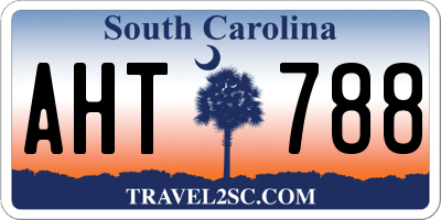 SC license plate AHT788