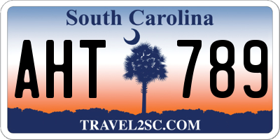 SC license plate AHT789