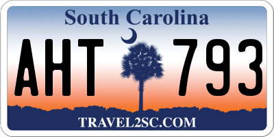 SC license plate AHT793